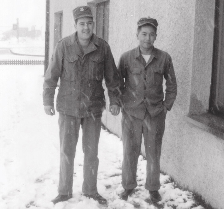 Tulalip Veteran Clyde Williams and unknown soldier
