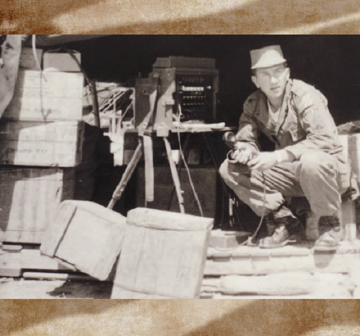 Tulalip Veteran Ralph Jones, Jr. with equipment