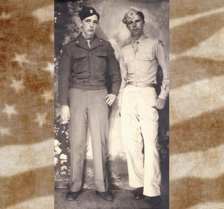 Tulalip Veterans George W. Carpenter and an unknown person