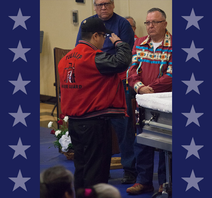 Tulalip Veterans Memorial Service Honor Guard Presentation Salute