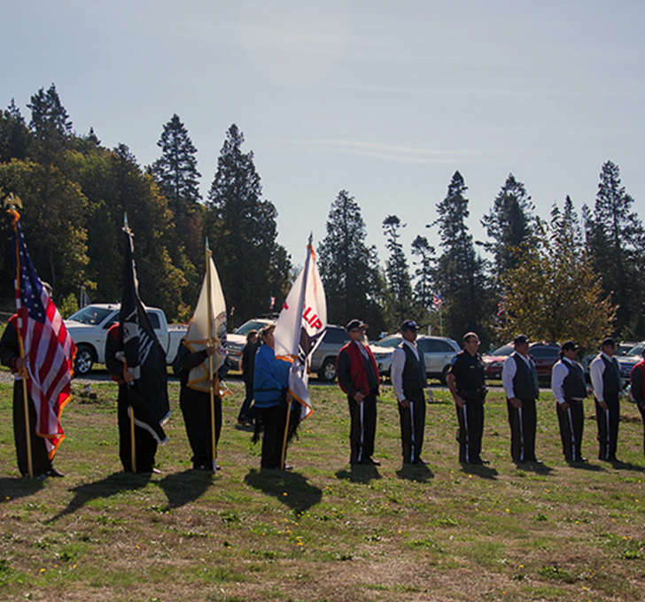 Tulalip Veterans - a photo of a veterans military gun salute