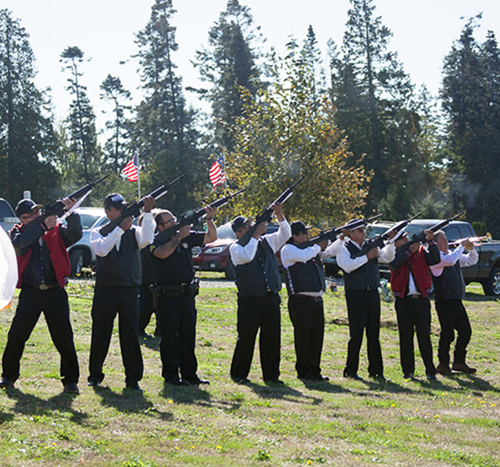 Tulalip Veterans - a photo of a veterans military gun salute