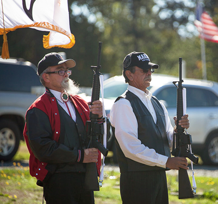 Tulalip Veterans - a photo of a veterans military gun salute