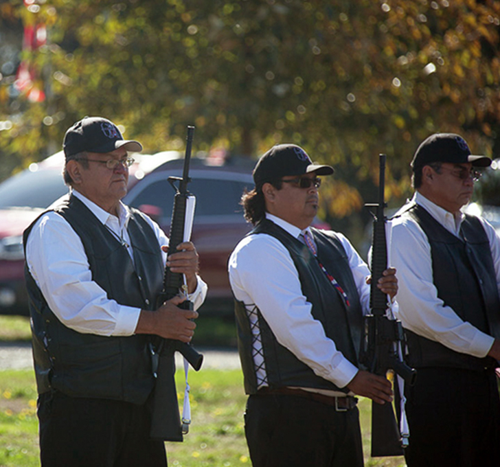 Tulalip Veterans - a photo of a veterans military gun salute