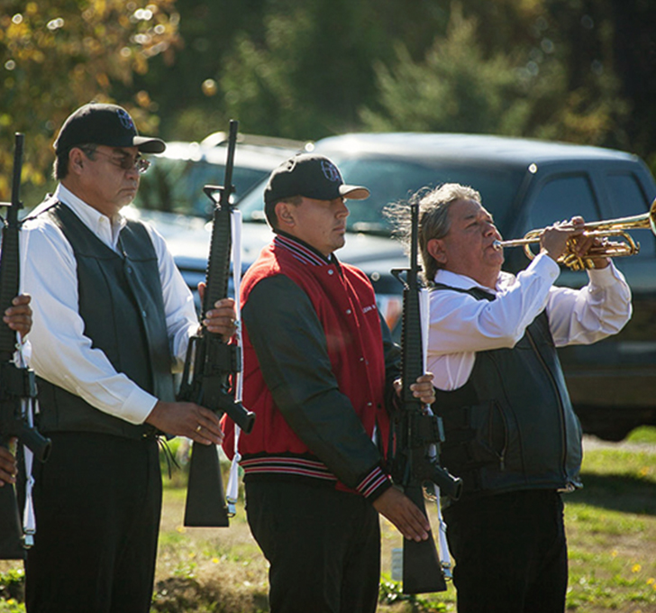 Tulalip Veterans - a photo of a veterans military gun salute