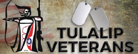 Logo for Tulalip Veterans – with images associated with honoring their service