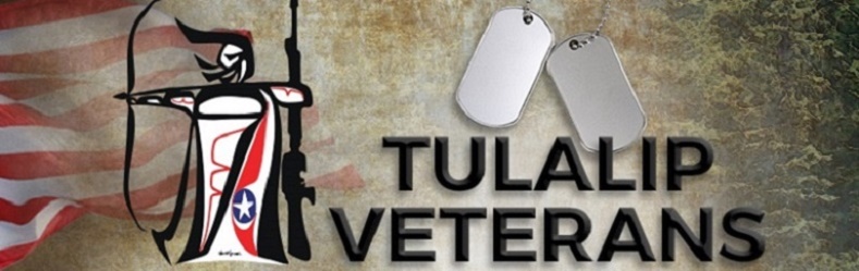 Logo for Tulalip Veterans – with images associated with honoring their service